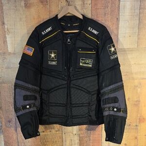 Men's Tactical Military Jacket - Black and Gold